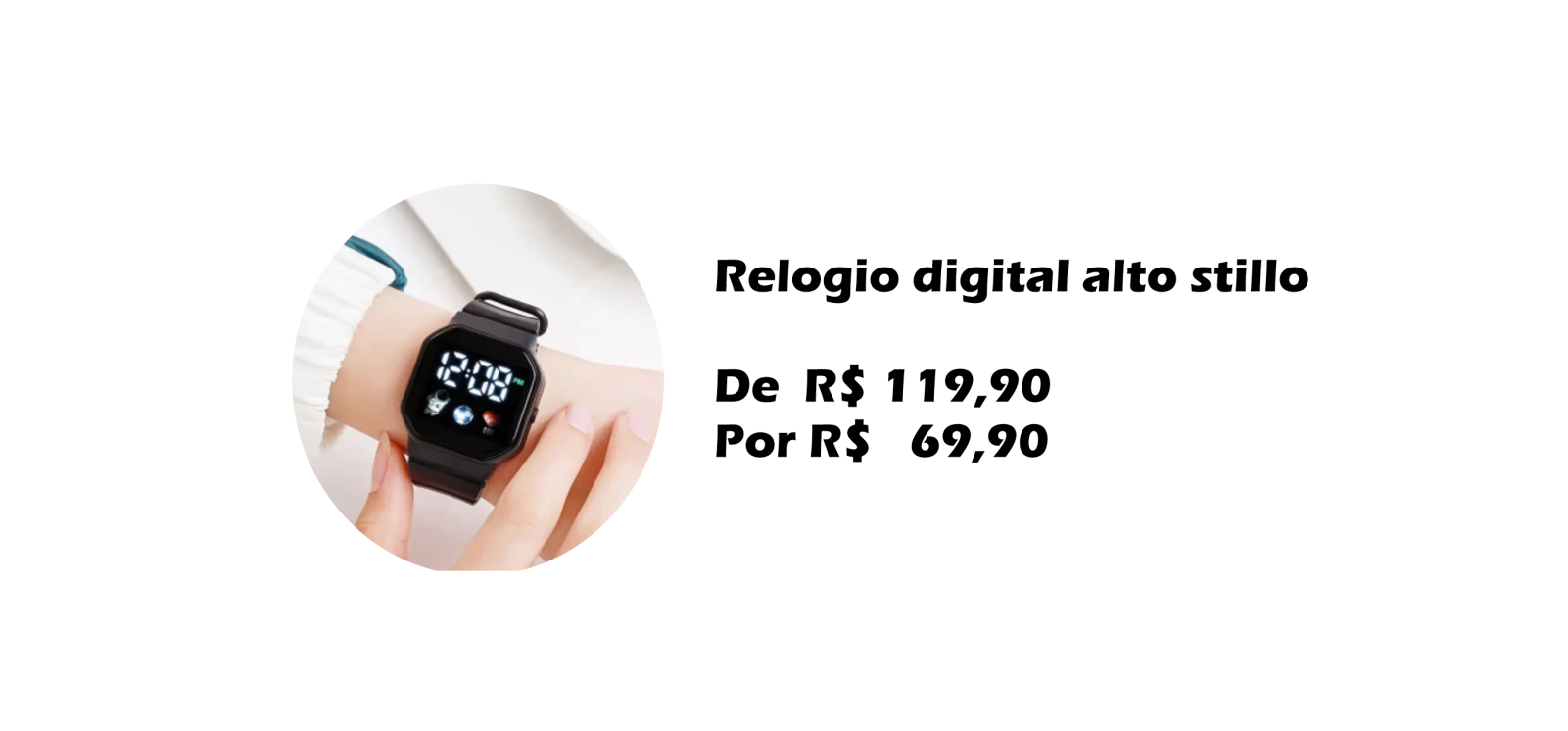 Relogio digital alto estillo